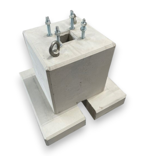 Fertigfundament aus Beton für "ePole" "ePole Duo" Ladesäulen z.B. von Innogy, Compleo, EON)