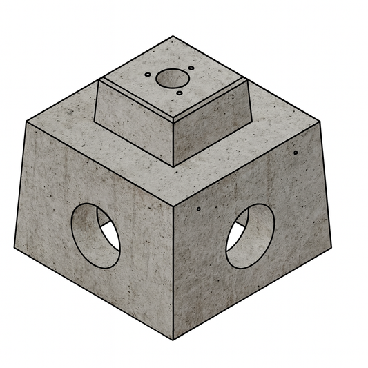 Fertigfundament für ChargePoint CP6000 Ladesäule - AC-Ladestation Fundament