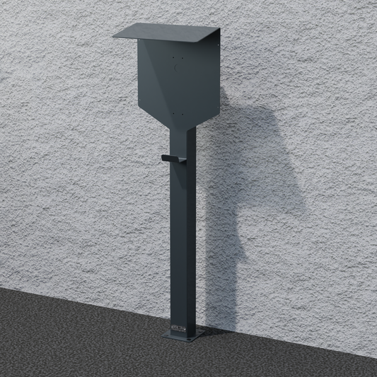 Ladesäule passend für E3/DC easy connect 11kw Wallbox mit Dach | Ständer | Standfuß | Stele | Base