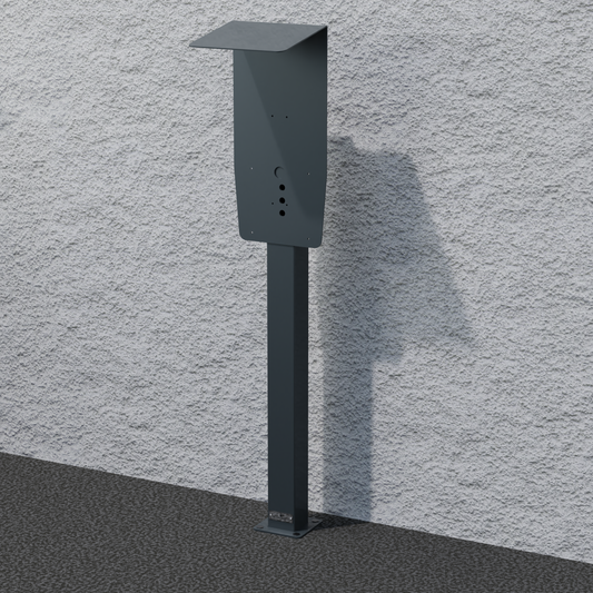 Ladesäule passend für Mennekes Amtrom Charge Control & Xtra Wallbox mit Dach | Ständer | Standfuß | Stele | Base