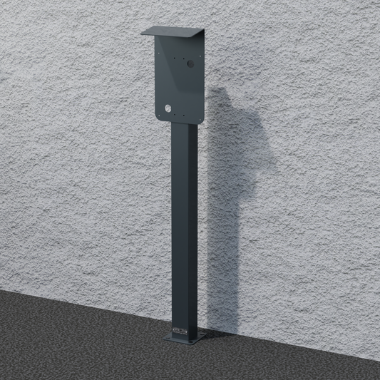 Ladesäule passend für eCHARGE cPu2 / cPµ2 Pro von Hardy Barth mit Dach | Ständer | Standfuß | Stele