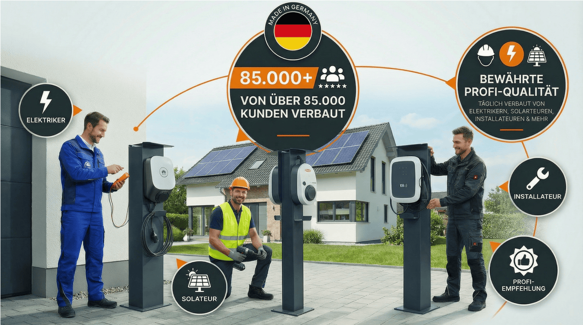 Ladesäule passend für Ubiquiti UniFi EV Station Pro Wallbox mit Dach | Ständer | Standfuß | Stele | Base