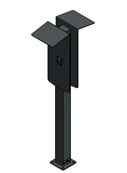 Dual Ladesäule "DUO" speziell für ABL EMH1 Wallbox - Stele - Standfuß - Ständer