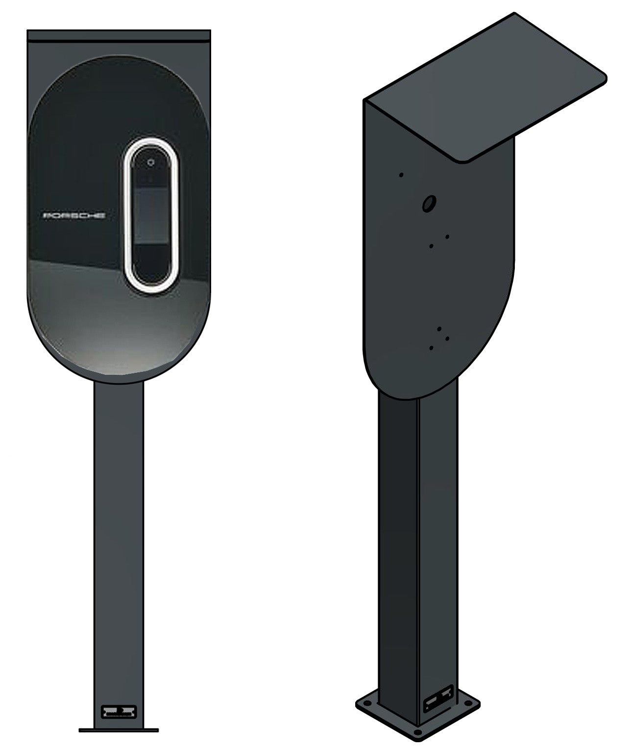 Ladesäule passend für Porsche Lade Dock Wallbox mit Dach | Ständer | Standfuß | Stele | Base