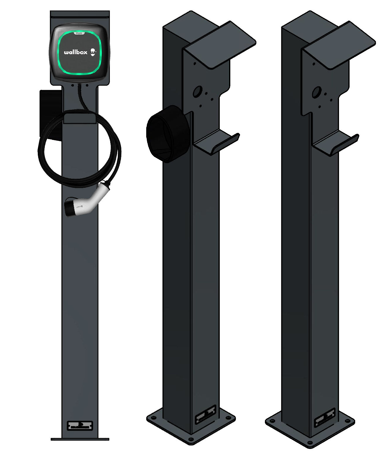 Ladesäule passend für Pulsar, Pulsar Plus Wallbox mit Dach | Ständer | Standfuß | Stele | Base