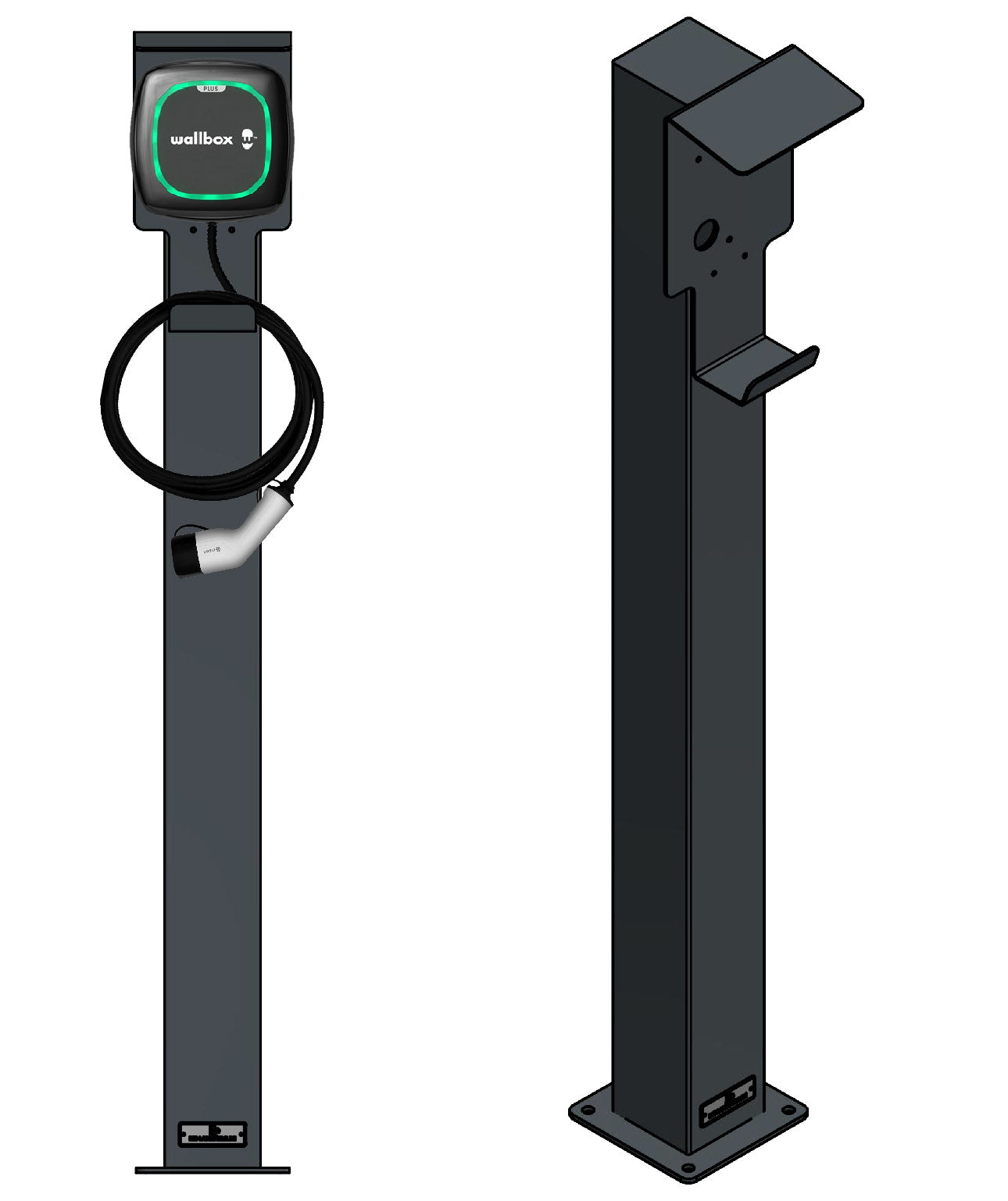 Ladesäule passend für Pulsar, Pulsar Plus Wallbox mit Dach | Ständer | Standfuß | Stele | Base