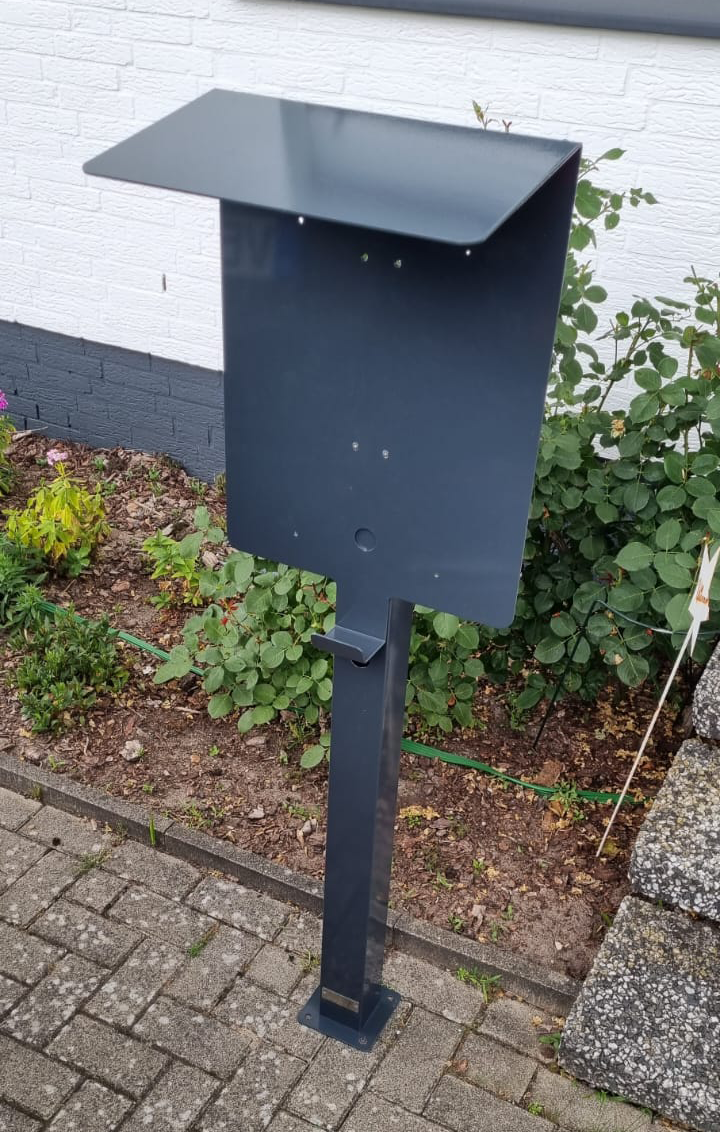 Ladesäule passend für ABL EMH3 Wallbox mit Dach | Ständer | Standfuß | Stele