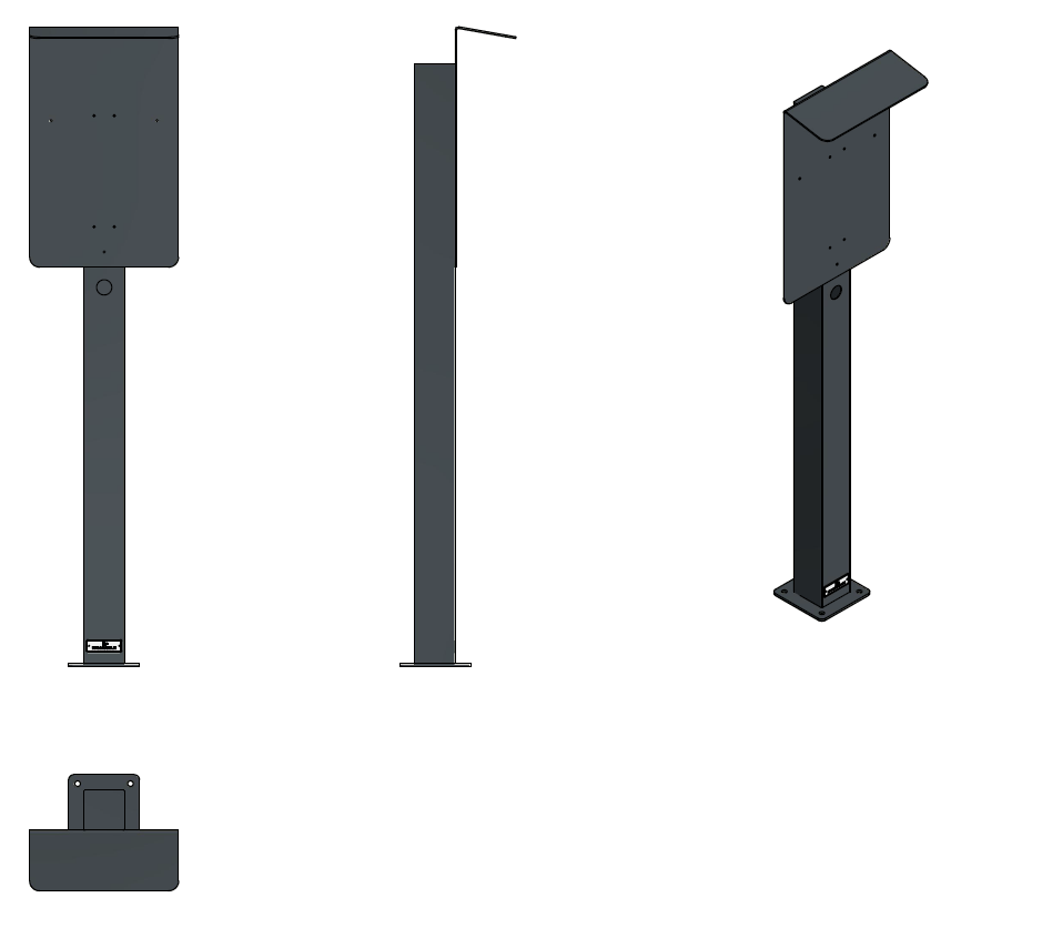 Ladesäule passend für Senec Pro S Wallbox mit Dach | Ständer | Standfuß | Stele | Base