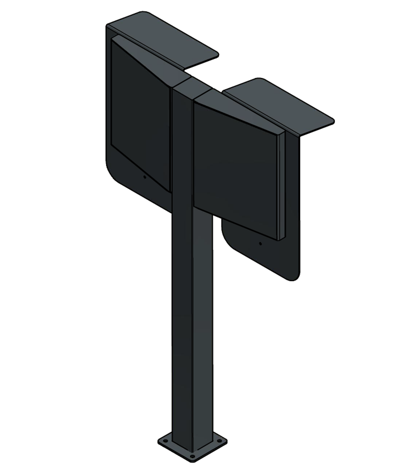 Doppel Ladesäule passend für ELLI (VW) Audi, Skoda Wallbox mit Dach | Ständer | Standfuß | Stele
