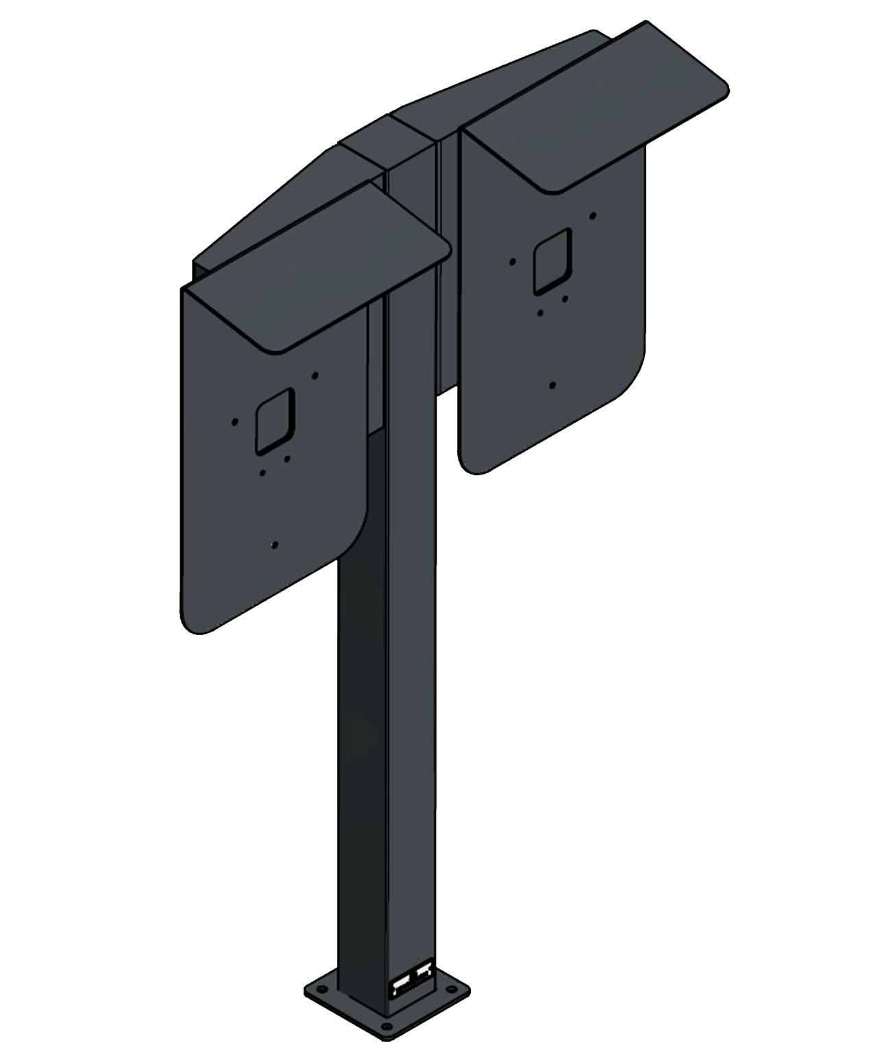 Doppel Ladesäule passend für ELLI (VW) Audi, Skoda Wallbox mit Dach | Ständer | Standfuß | Stele
