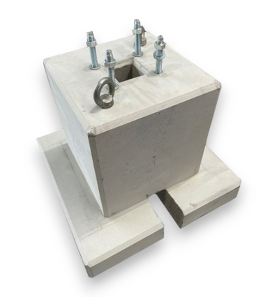 Fertigfundament aus Beton für "ePole" "ePole Duo" Ladesäulen z.B. von Innogy, Compleo, EON)