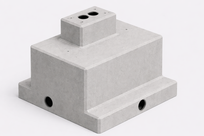 Fertigfundament passend für MENNEKES AMEDIO / Basic S/ Premium S/ Smart S / AMTRON Ladesäulen - Betonfundament "Version 2"