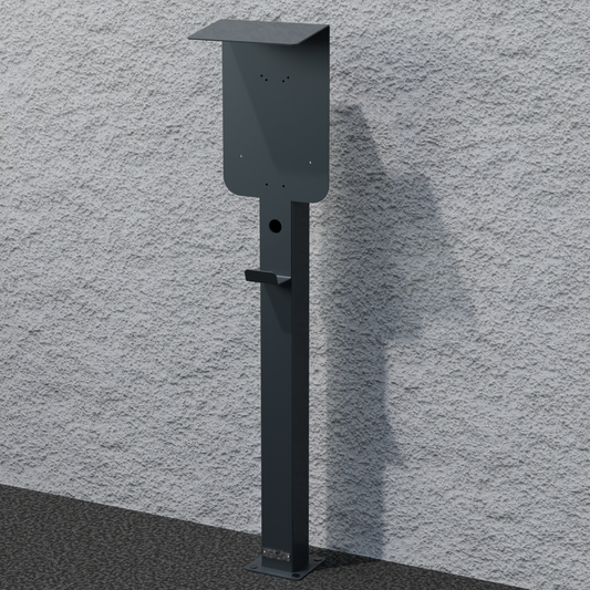 Ladesäule passend für Alpha ESS Smile G3 EVCT11  Wallbox mit Dach und Kabelhaken | Ständer | Standfuß | Stele | Base