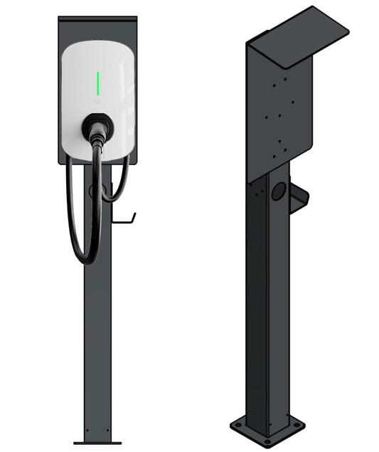 Ladesäule passend für Sigen - SigEnergy EVAC Wallbox & Haier Smart Cube EV AC Wallbox mit Dach | Ständer | Standfuß | Stele | Mit Kabelaufhängung