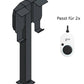 Ladesäule passend für 2 x Go-e Gemini Wallboxen mit Dach und Kabelhaken | BESIDE | Ständer | Standfuß | Stele | Base