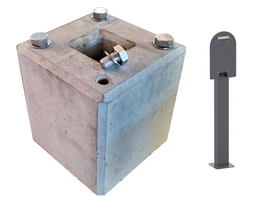 Fertigbetonfundament speziell passend für Schneider Electric Stele, Standfuß (EVA1PBS1, EVA1PBS2, EVP2PBSSG1, EVP2PBSSG2, EVP2PBSSGC, EVA1PCS2, EVP1PBSSG)