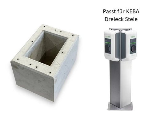 Fertigfundament speziell für KEBA Standfuß Doppel Dreieck KeContact P20 / P30 V3 ( Artikel: 99839)