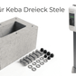 Fertigfundament speziell für KEBA Standfuß Doppel Dreieck KeContact P20 / P30 V3 ( Artikel: 99839)