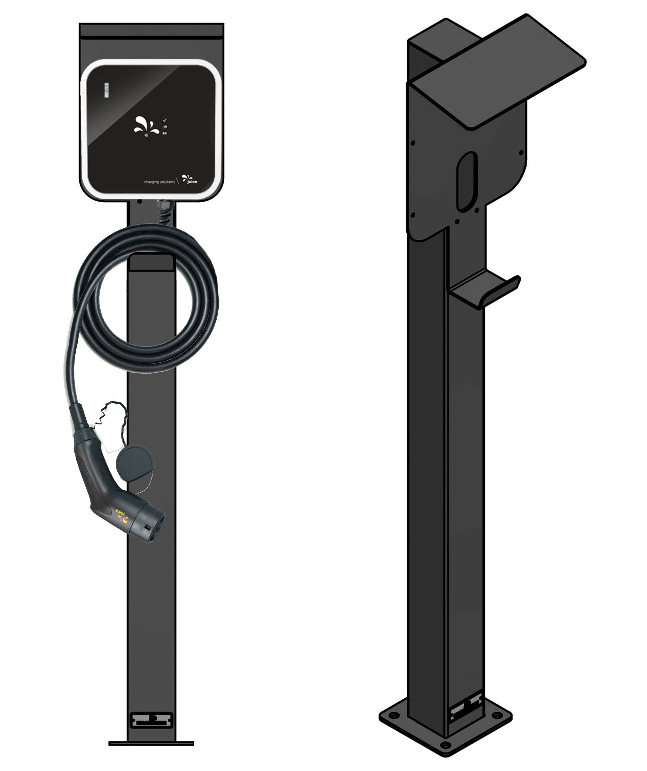 Ladesäule passend für JUICE CHARGER me 3 Wallbox mit Dach | Ständer | Standfuß | Stele | Base