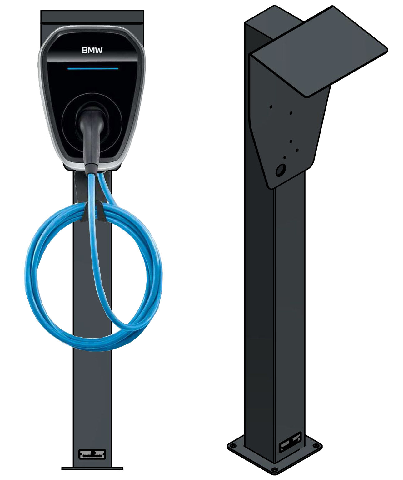 Ladesäule passend für BMW & Mini Wallbox 3. und 4. Generation mit Dach