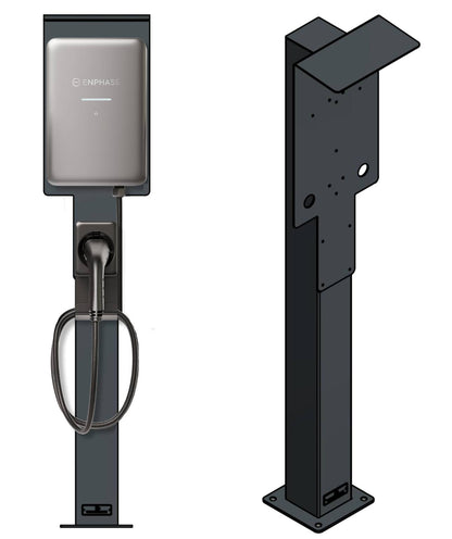 Ladesäule passend für Enphase IQ EV Charger 2 Wallbox mit Dach | Ständer | Standfuß | Stele