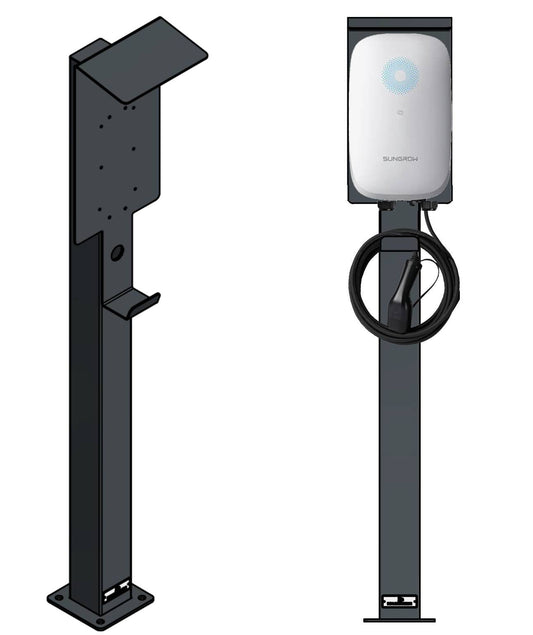 Ladesäule passend für Sungrow Wallbox 22kW AC022E mit Dach | Ständer | Standfuß | Stele | Base (Kopie)