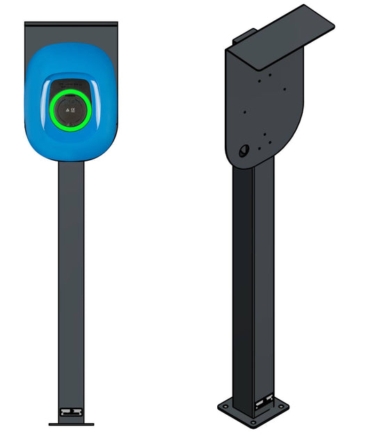 Ladesäule passend für Victron Energy EV-Ladestation NS Wallbox mit Dach | Ständer | Standfuß | Stele | Base