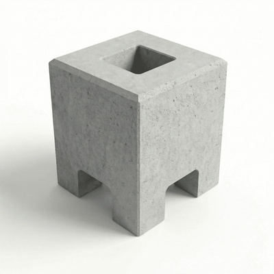 Universal Ladesäulen Fertigfundament - Selbst bohren - Inklusive Schwerlastanker - 600x500x500mm