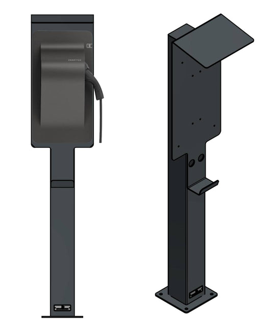 Ladesäule passend für Smartfox Pro Charger 2 Wallbox mit Dach | Ständer | Standfuß | Stele